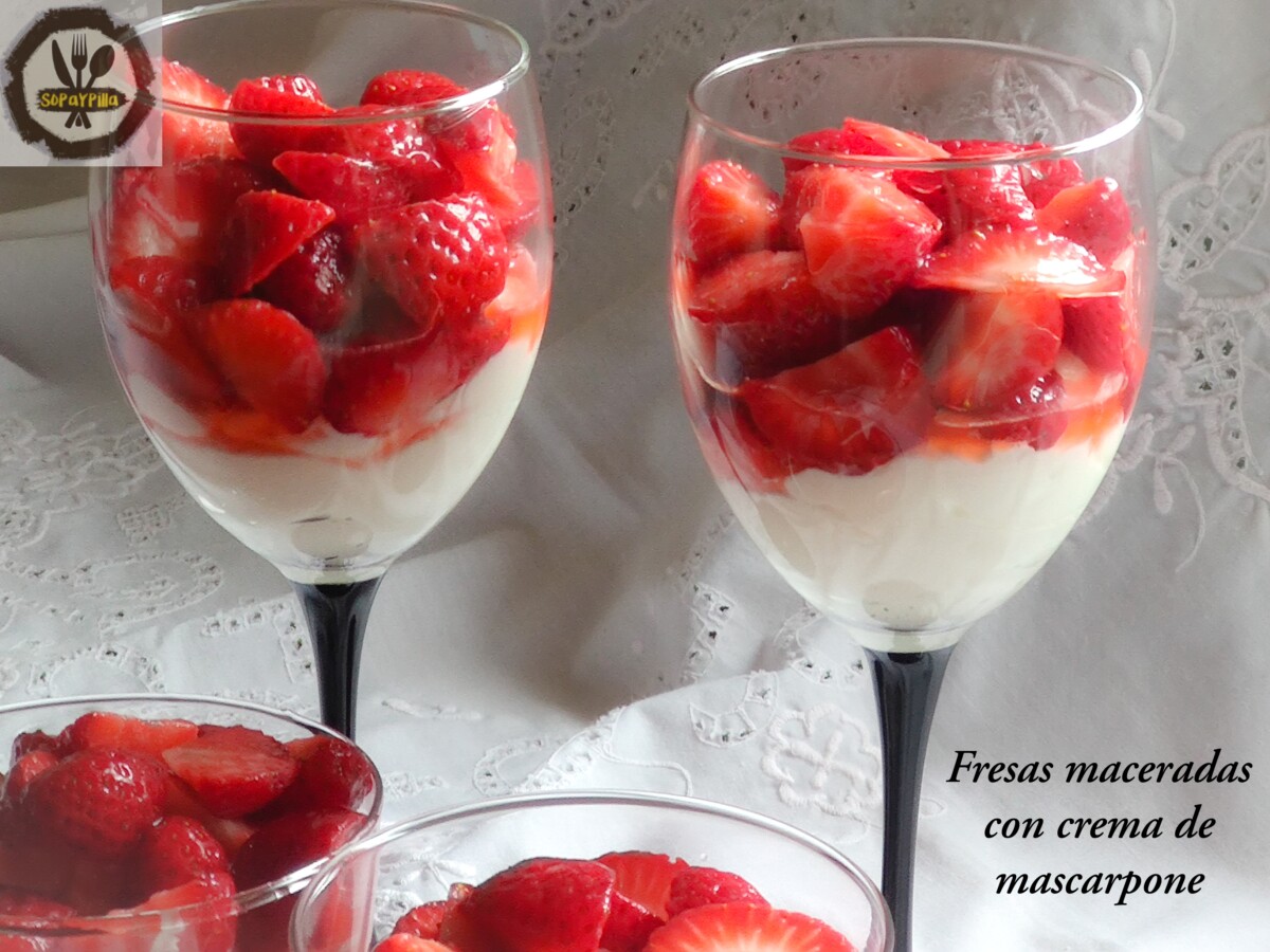 Fresas Maceradas Con Crema De Mascarpone Sopaypilla